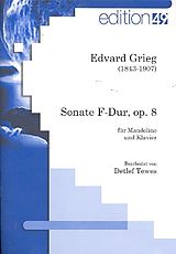 Edvard Hagerup Grieg Notenblätter Sonate F-Dur op.8 für Mandoline