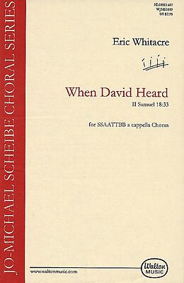 Eric Whitacre Notenblätter When David heard for mixed