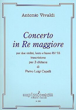 Antonio Vivaldi Notenblätter Concerto re maggiore RV93 per