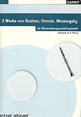  Notenblätter 3 Werke von Brahms, Dvorak, Mussorgsky