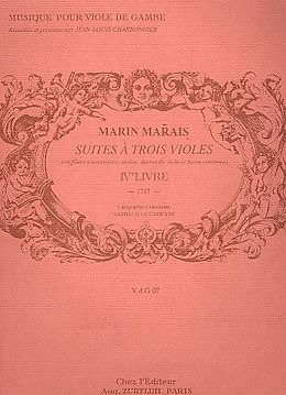 Marin Marais Notenblätter Suites à 3 violes vol.4