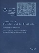 Leopold Mozart Notenblätter 3 Sinfonien in D-Dur (D27, 28 und 29)
