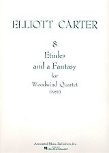 Elliott Carter Notenblätter 8 Etudes and a Fantasy for flute, oboe