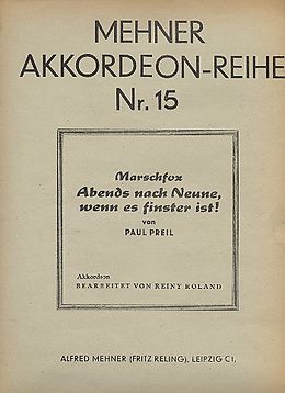 Paul Preil Notenblätter Abends nach Neune wenn es finster ist