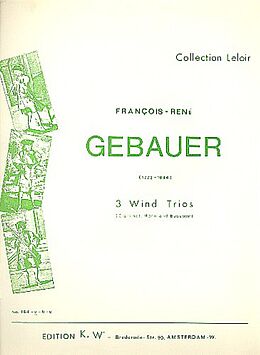 Francois-Réné Gébauer Notenblätter Trio F-Dur Nr.1