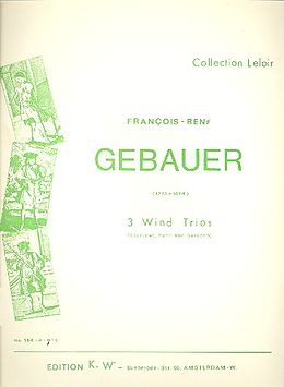 Francois-Réné Gébauer Notenblätter Trio c-Moll Nr.2 für Klarinette, Horn und Fagott
