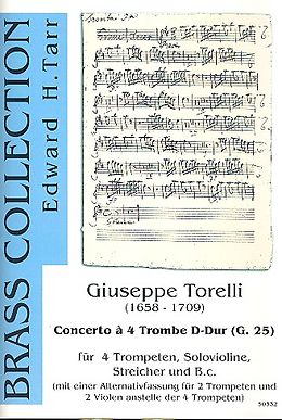 Giuseppe Torelli Notenblätter Concerto à 4 Trombe D-Dur G.25 für 4 Trompeten