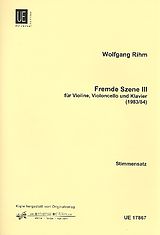 Wolfgang Rihm Notenblätter Fremde Szene 3 für Violine, Violoncello und