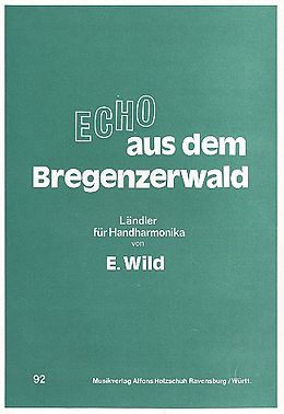 Emil Wild Notenblätter Echo aus dem Bregenzerwald