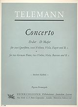 Georg Philipp Telemann Notenblätter Konzert D-Dur für 2 Flöten, 2 Violinen