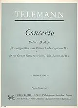 Georg Philipp Telemann Notenblätter Konzert D-Dur für 2 Flöten, 2 Violinen