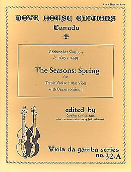 Christopher Simpson Notenblätter Spring from The Seasons for treble viol and
