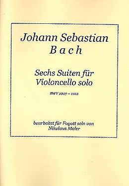 Johann Sebastian Bach Notenblätter 6 Suiten für Violoncello BWV1007-BWV1012