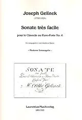 Abbe Joseph Gelinek Notenblätter Sonate très facile no.6 pour clavecin