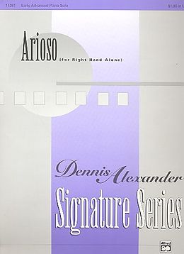 Dennis Alexander Notenblätter Arioso for right Hand alone