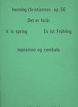 Henning Christiansen Notenblätter Det er forar op.56 für Sopraninoblockflöte