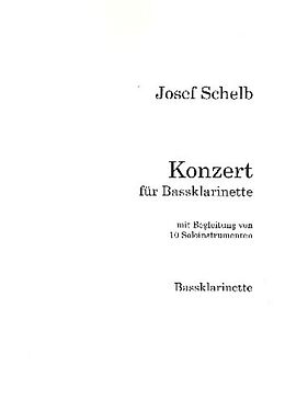 Josef Schelb Notenblätter Konzert für Bassklarinette und