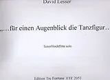 David Lesser Notenblätter Für einen Augenblick die Tanzfigur