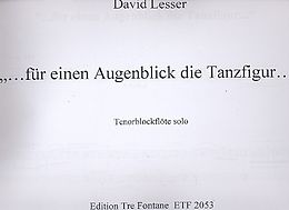 David Lesser Notenblätter Für einen Augenblick die Tanzfigur