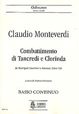 Claudio Monteverdi Notenblätter Combattimento di Tancredi e Clorinda per