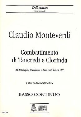 Claudio Monteverdi Notenblätter Combattimento di Tancredi e Clorinda per
