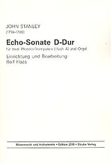 John Stanley Notenblätter Echo-Sonate D-Dur für 2 Piccolo-Trompeten