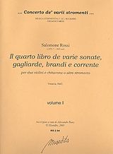 Salomon Rossi Hebreo Notenblätter Il quarto libro de varie sonate, gagliarde