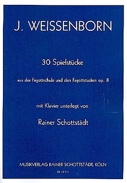 Julius Weissenborn Notenblätter 30 Spielstücke für Fagott