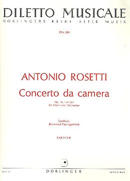 Antonio (Franz Anton Rössler) Rosetti Notenblätter Concerto da camera Es-Dur Nr.16