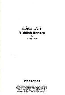 Adam Gorb Notenblätter Yiddish Dancesfor piano 4 hands