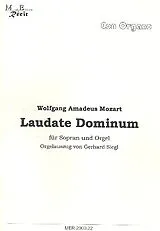 Wolfgang Amadeus Mozart Notenblätter Laudate Dominum