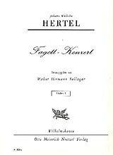 Johann Wilhelm Hertel Notenblätter Konzert a-Moll für Fagott