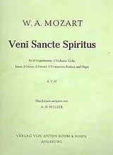 Wolfgang Amadeus Mozart Notenblätter Veni Sancte Spiritus KV47 für gem Chor