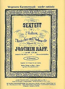 Joseph Joachim Raff Notenblätter Sextett op.178