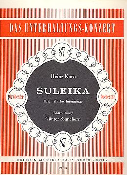 Heinz Korn Notenblätter Suleika Orientalisches Intermezzo