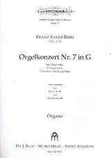 Franz Xaver Brixi Notenblätter Konzert G-Dur Nr.7 für Orgel und Orchester