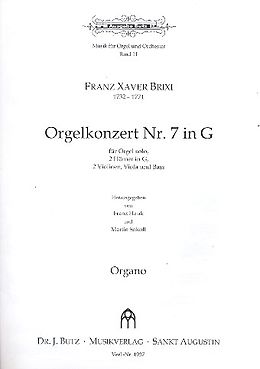 Franz Xaver Brixi Notenblätter Konzert G-Dur Nr.7