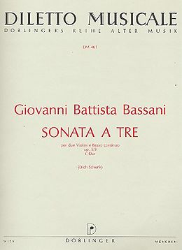 Giovanni Battista Bassani Notenblätter Sonata a tre C-Dur op.5,9 für