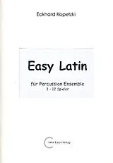 Eckhard Kopetzki Notenblätter Easy Latin für Percussion (3 - 12 Spieler)