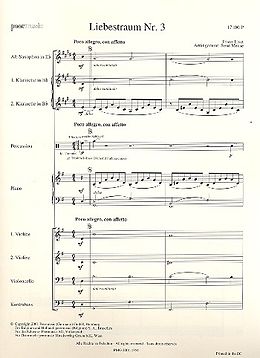 Franz Liszt Notenblätter Liebestraum Nr.3