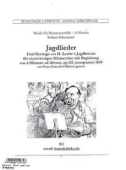 Robert Schumann Notenblätter Jagdlieder op.137 für Männerchor und