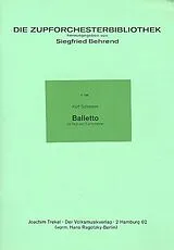 Kurt Schwaen Notenblätter Balletto für Flöte und Zupforchester