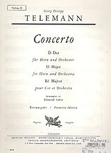 Georg Philipp Telemann Notenblätter Konzert D-Dur für Horn und Orchester