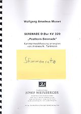 Wolfgang Amadeus Mozart Notenblätter Posthorn-Serenade KV320 für