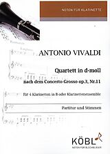 Antonio Vivaldi Notenblätter Quartett d-Moll nach dem Concerto grosso