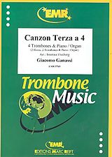 Giacomo Ganassi Notenblätter Canzon Terza a 4 für 4 Posaunen (2 Posaunen