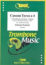 Giacomo Ganassi Notenblätter Canzon Terza a 4 für 4 Posaunen (2 Posaunen