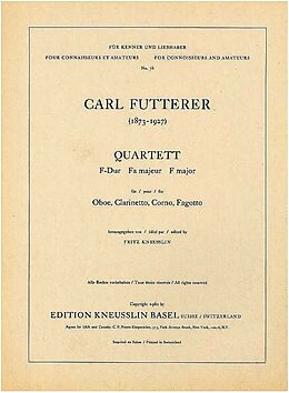 Carl Futterer Notenblätter Quartett F-Dur