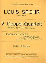 Ludwig (Louis) Spohr Notenblätter Doppelquartett Es-Dur Nr.2 op.77 für
