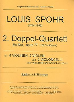 Ludwig (Louis) Spohr Notenblätter Doppelquartett Es-Dur Nr.2 op.77 für